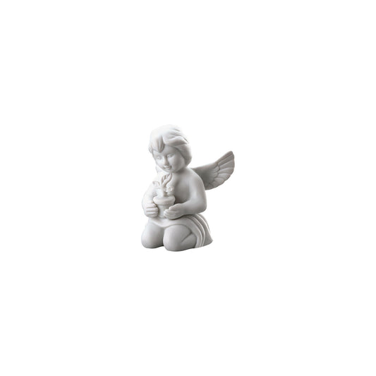 Rosenthal White matt Rosenthal Angel (Little) White matt Angel with flowerpot front view