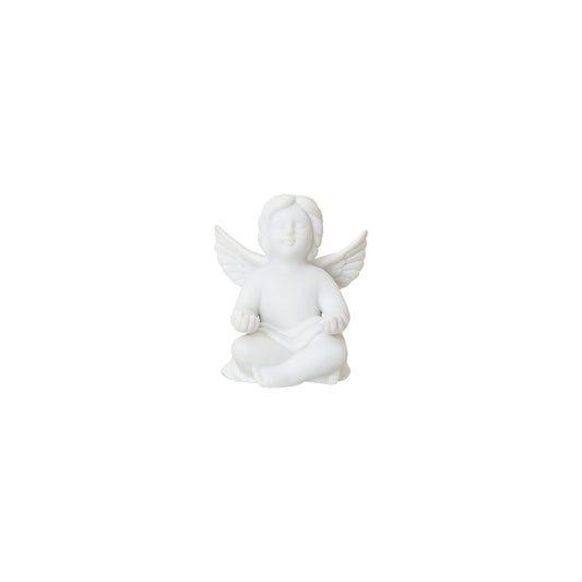 Rosenthal White matt Rosenthal Angel (Little) White matt Angel meditating front view