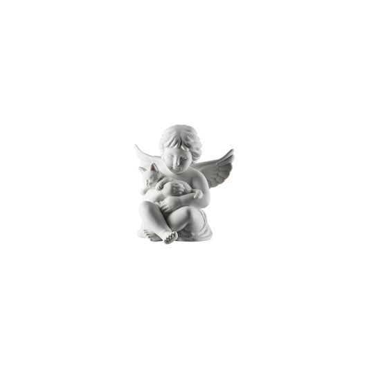 Rosenthal White matt Rosenthal Angel (Medium) White matt Angel with cat front view