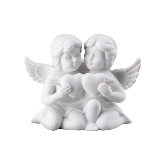 Rosenthal White matt Rosenthal Angel (Medium) White matt Pair angels w. heart front view
