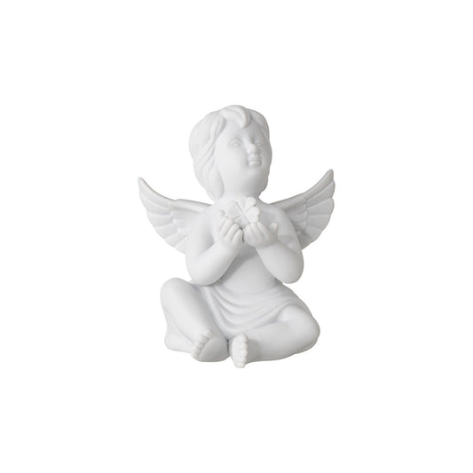 Rosenthal White matt Rosenthal Angel (Medium) White matt Angel w. lucky clover front view