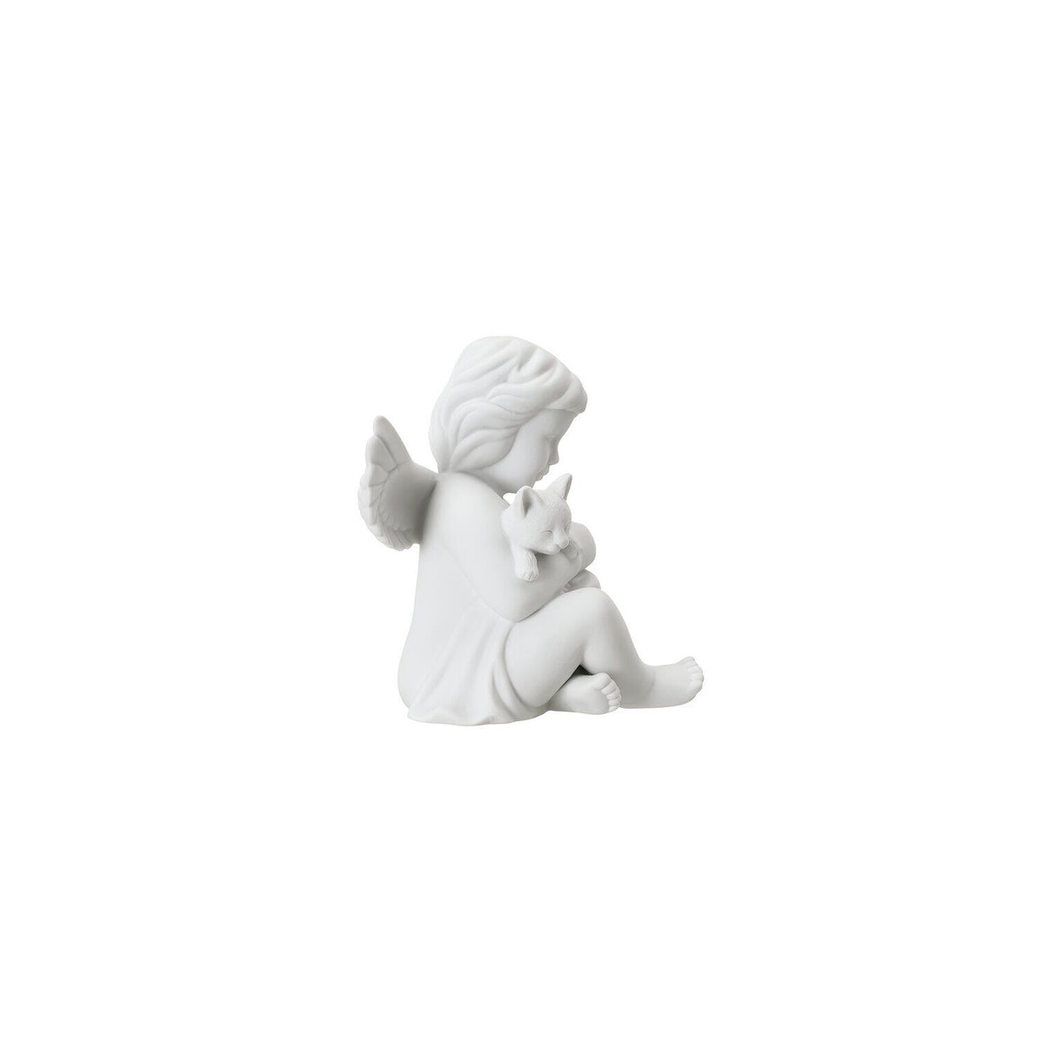 Rosenthal White matt Rosenthal Angel (Large) White matt Angel with cat front view