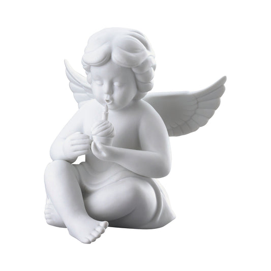 Rosenthal White matt Rosenthal Angel (Large) White matt Angel w.birthdaycake front view