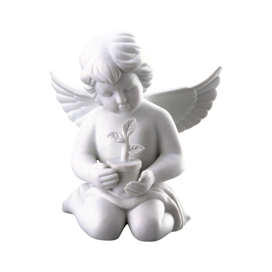 Rosenthal White matt Rosenthal Angel (Large) White matt Angel with flowerpot front view