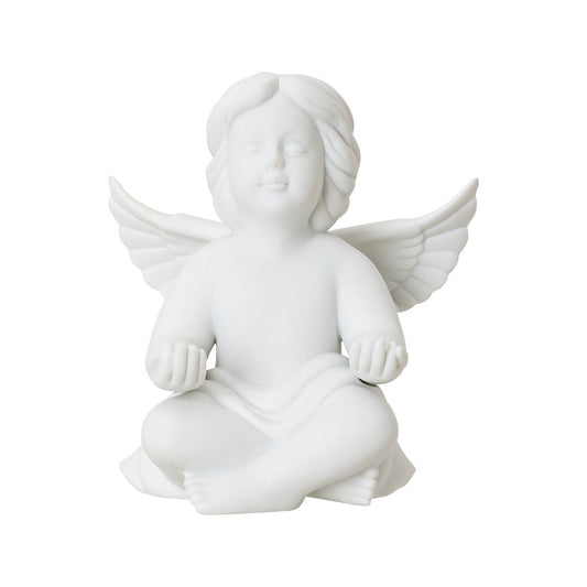 Rosenthal White matt Rosenthal Angel (Large) White matt Angel meditating front view