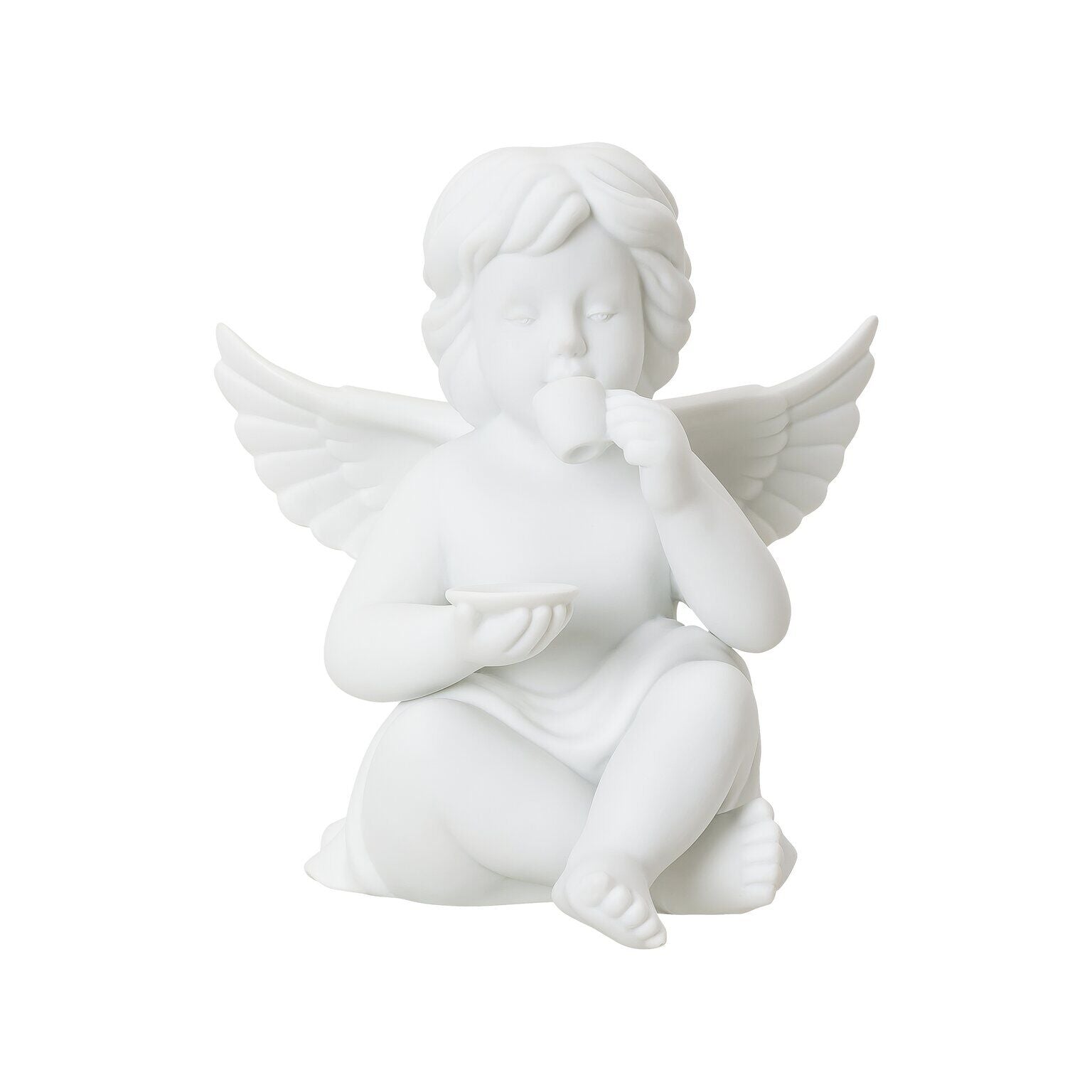 Rosenthal White matt Rosenthal Angel (Large) White matt Angel w. coffee cup front view