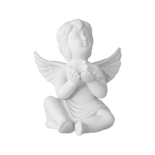 Rosenthal White matt Rosenthal Angel (Large) White matt Angel w. lucky clover front view