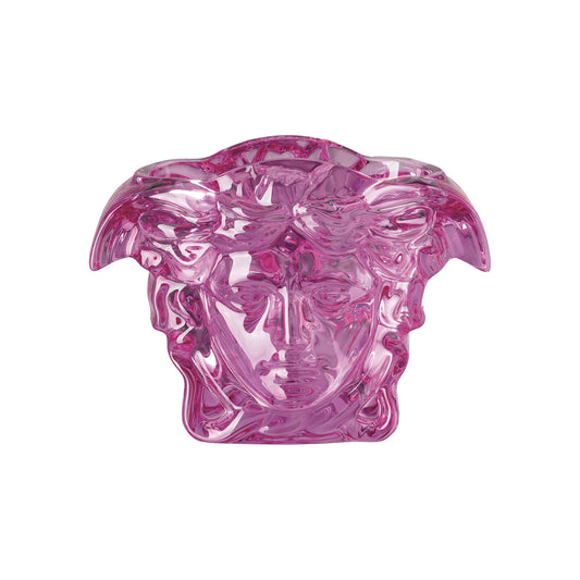 Versace Medusa Grande Pink Crystal Vase – 19 cm front view