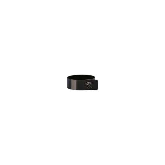 Versace Medusa Black Napkin Ring front view