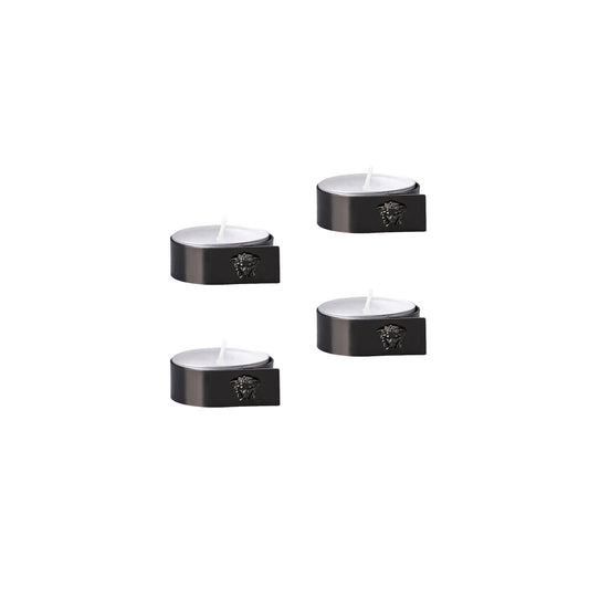 Versace Medusa Black Set of 4 Tea lights front view