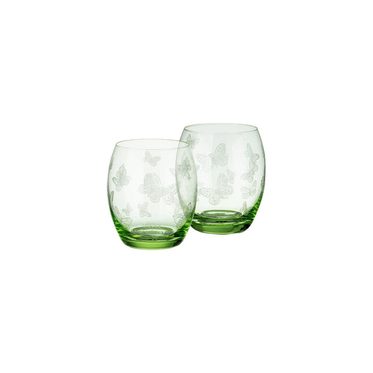 Versace Le Jardin de Versace Green Gb 2 whisky tumblers front view
