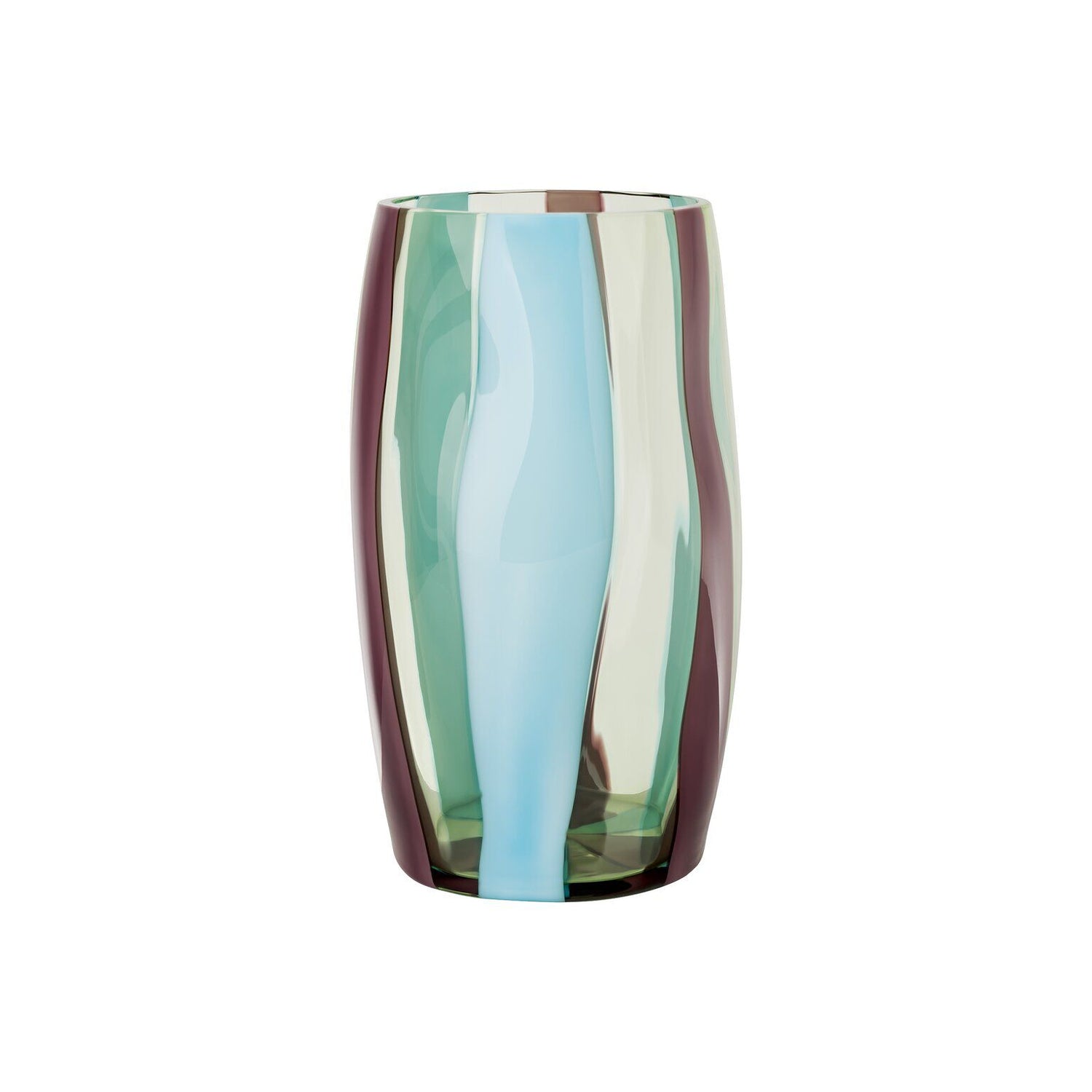 Rosenthal Stripes Grass Rosenthal Glasss Object Limited Stripes Grass Vase 28 cm front view