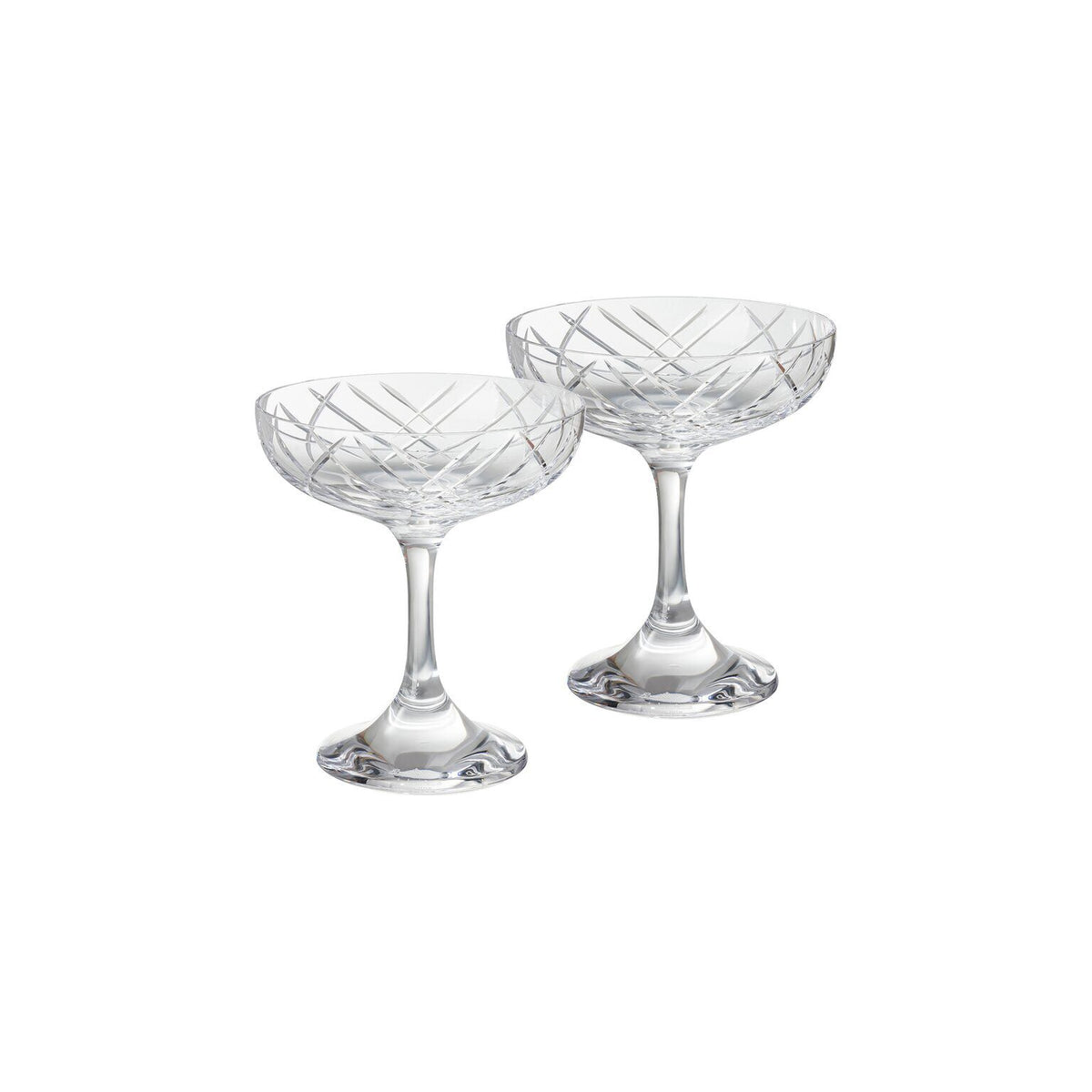 Rosenthal Schliff Rosenthal Vyras Schliff Set 2Champ.-saucer front view