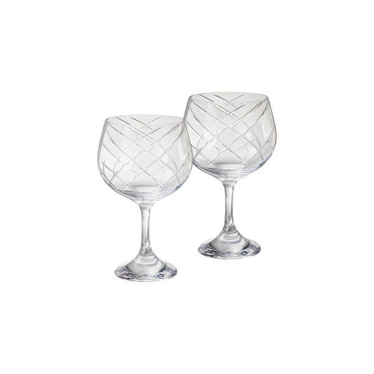 Rosenthal Schliff Rosenthal Vyras Schliff Set 2 Gin Glassses front view