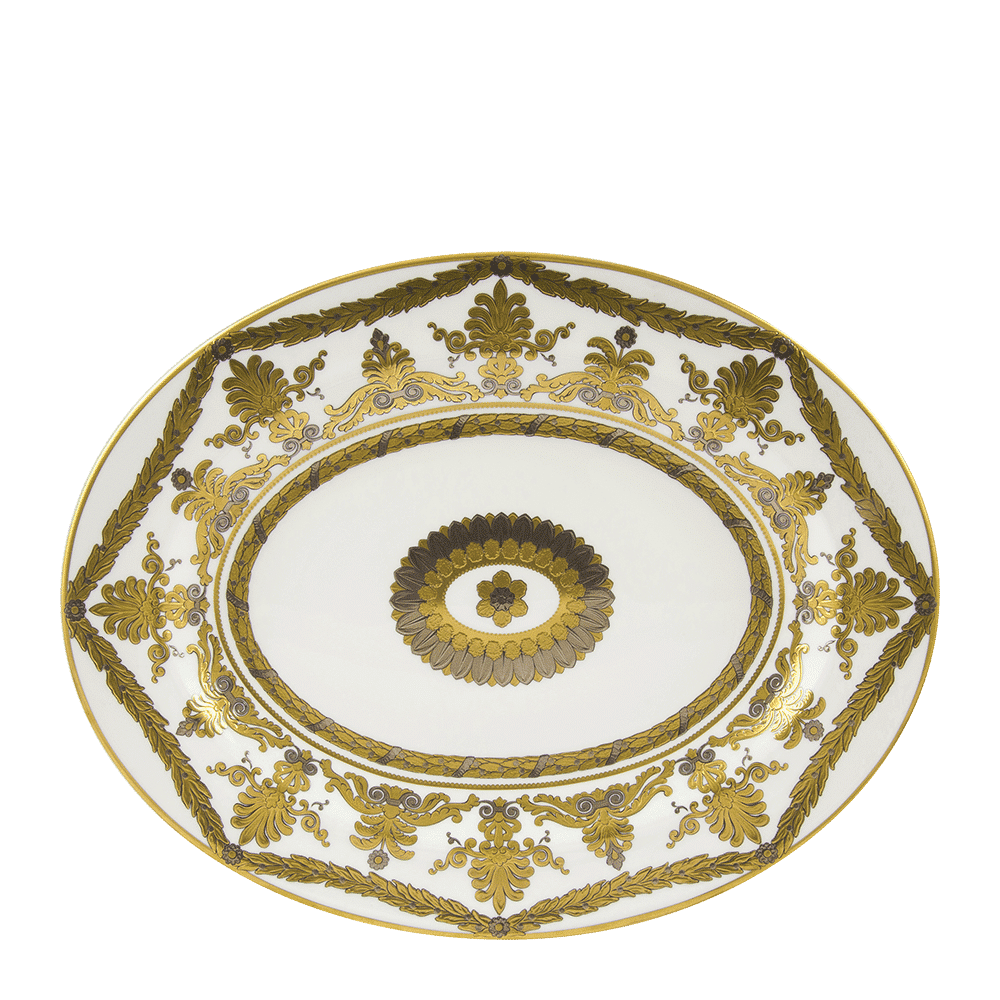 Royal Crown Derby Pearl Palace Oval Dish (34cm) – official product image