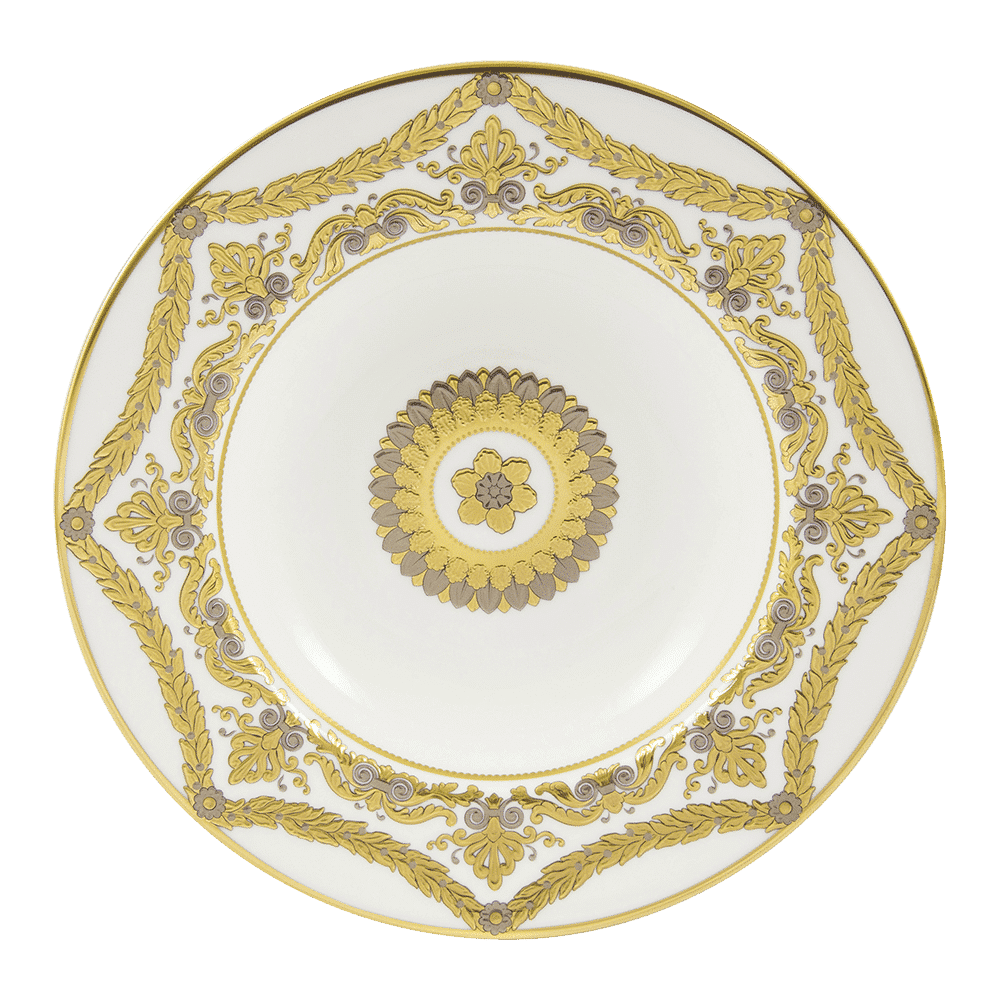 Royal Crown Derby Pearl Palace Rim Soup Bowl (21cm) – official product image