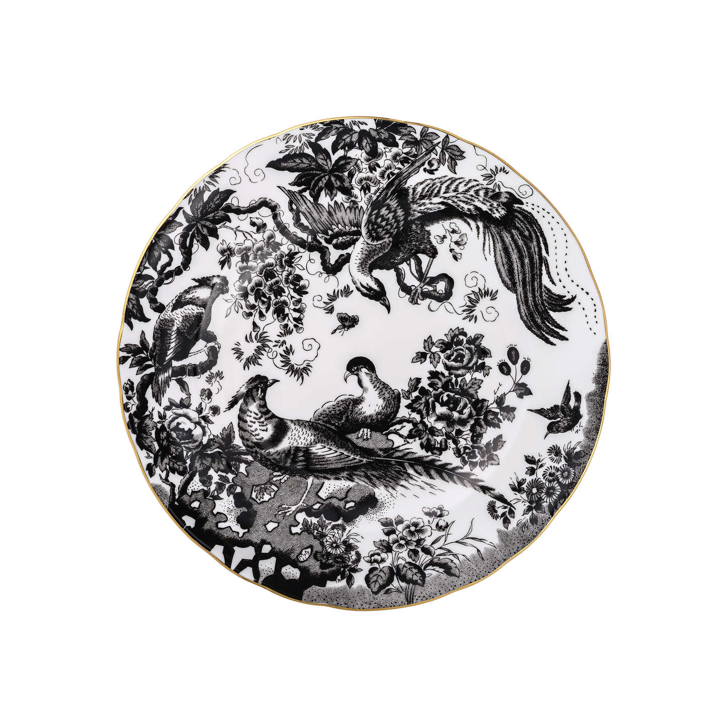 Royal Crown Derby Aves Black Accent Plate (21cm) – official product image