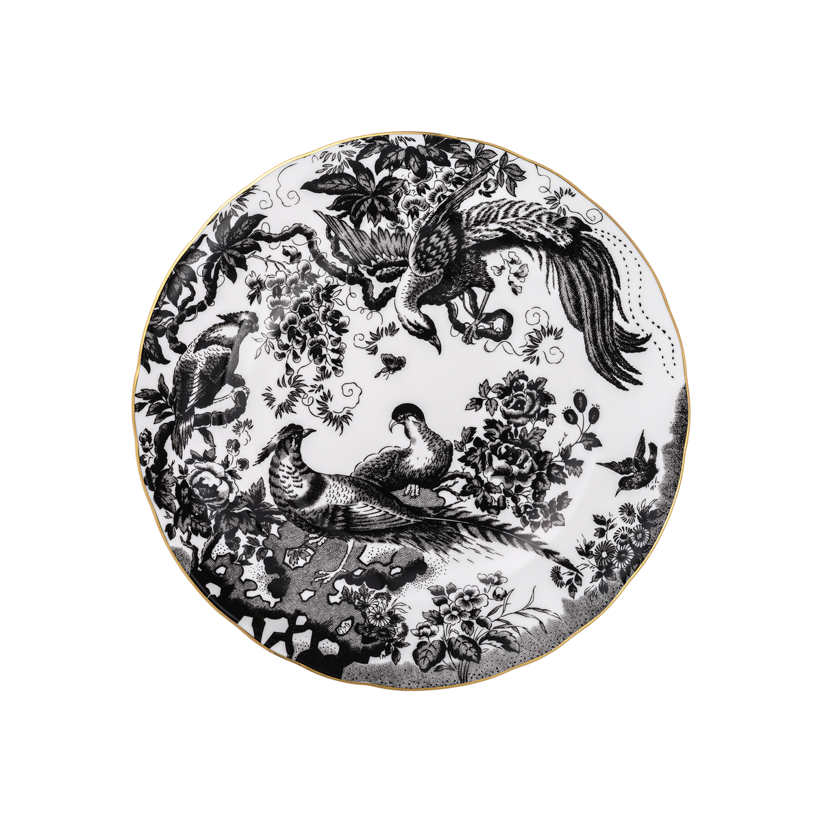 Royal Crown Derby Aves Black Accent Plate (21cm) – official product image