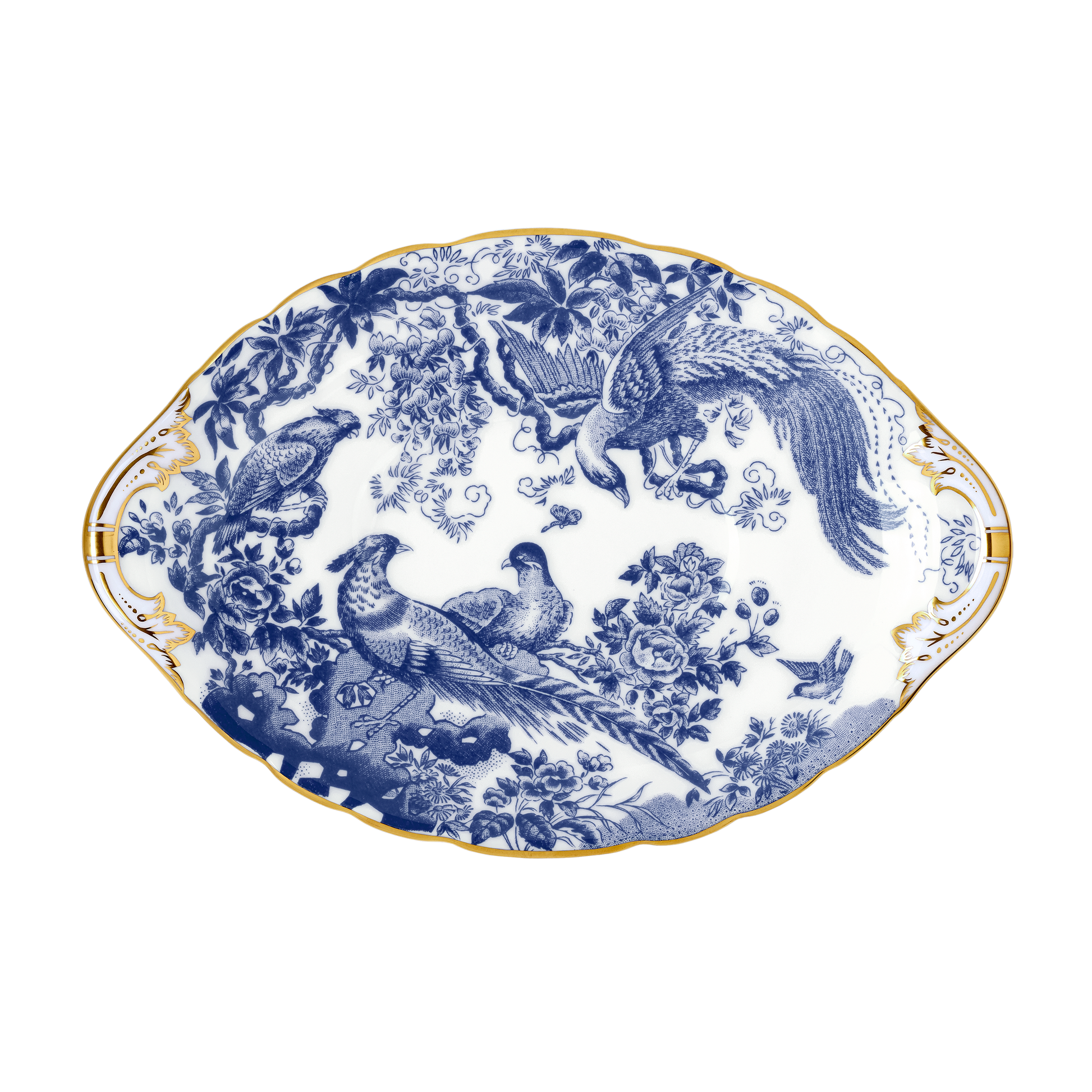 Royal Crown Derby Aves Blue Sauce Boat Stand (21cm) – official product image
