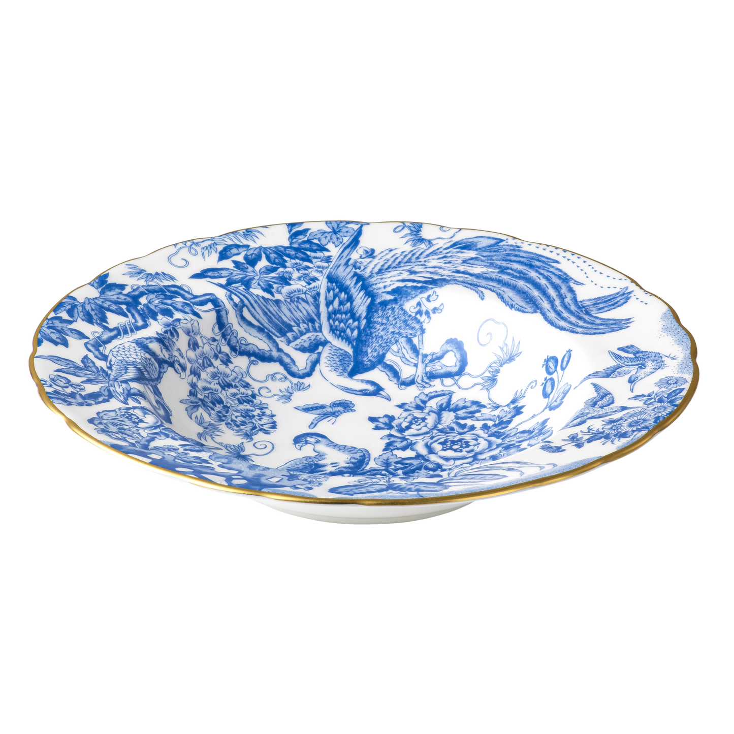 Royal Crown Derby Aves Blue Rim Soup Bowl (21cm) – official product image