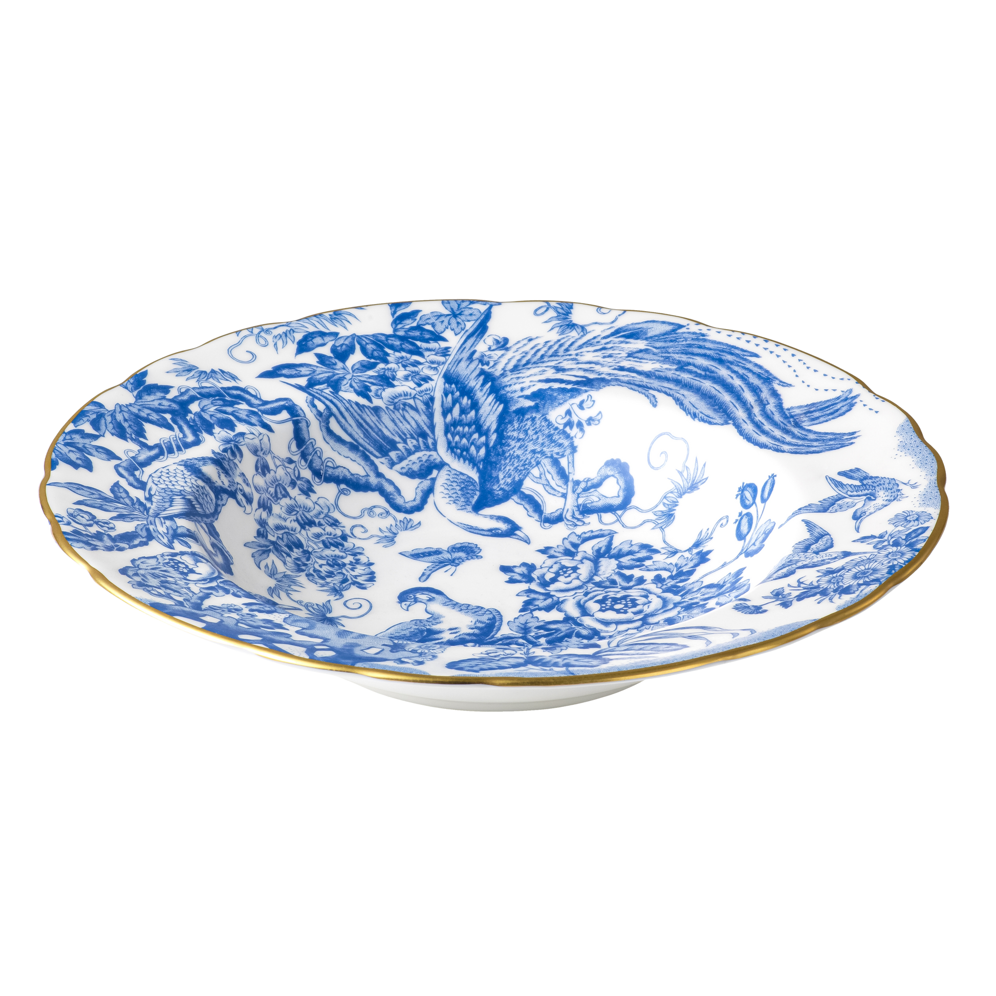 Royal Crown Derby Aves Blue Rim Soup Bowl (21cm) – official product image