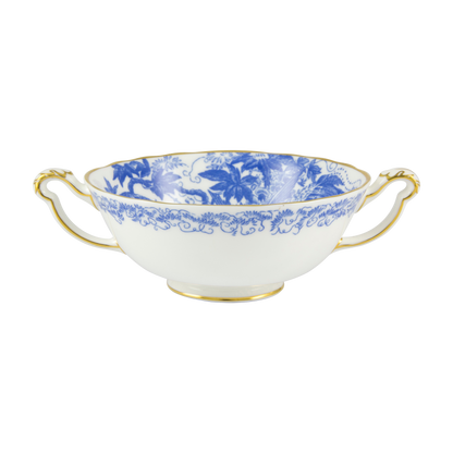 Royal Crown Derby Aves Blue Cream Soup Saucer (16cm) – official product image