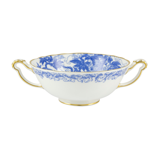 Royal Crown Derby Aves Blue Cream Soup Saucer (16cm) – official product image