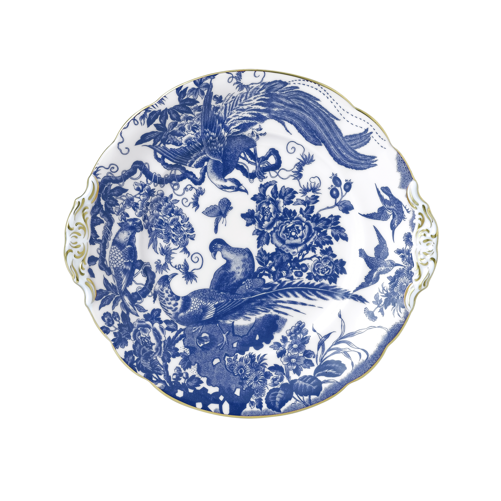Royal Crown Derby Aves Blue Bread and Butter Plate (25cm) – official product image
