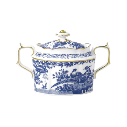 Royal Crown Derby Aves Blue Covered Sugar (310ml) – official product image