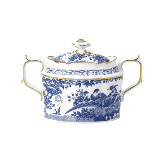 Royal Crown Derby Aves Blue Covered Sugar (310ml) – official product image
