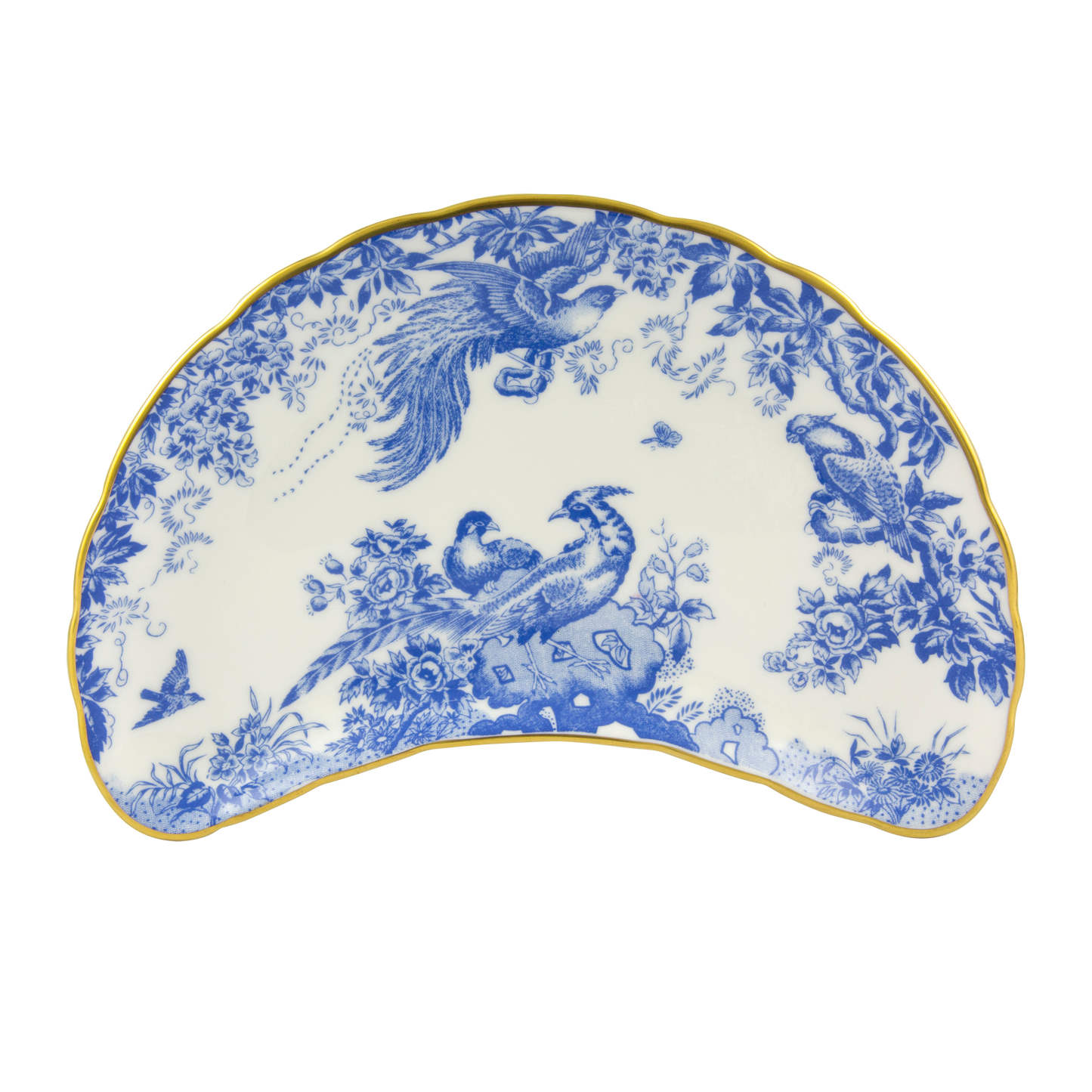 Royal Crown Derby Aves Blue Crescent Salad Plate (22cm) – official product image