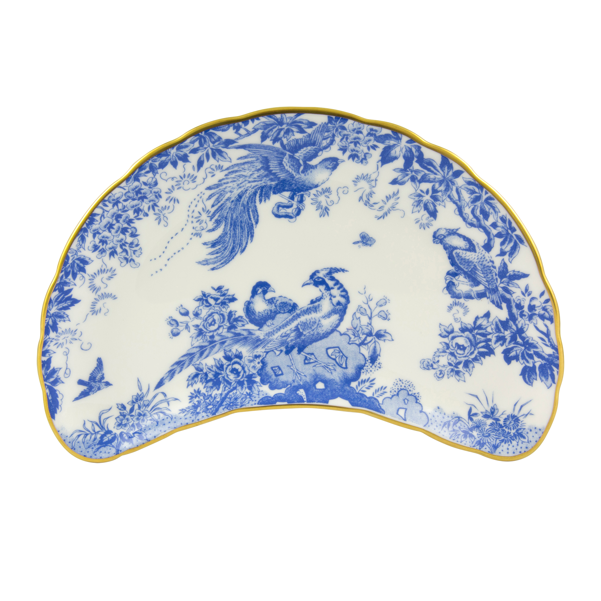 Royal Crown Derby Aves Blue Crescent Salad Plate (22cm) – official product image