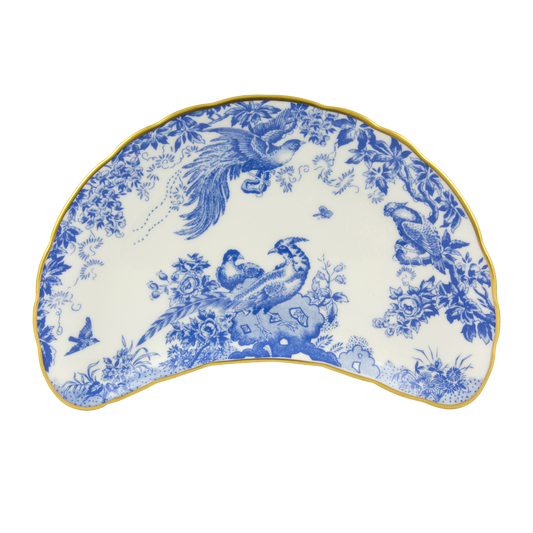 Royal Crown Derby Aves Blue Crescent Salad Plate (22cm) – official product image