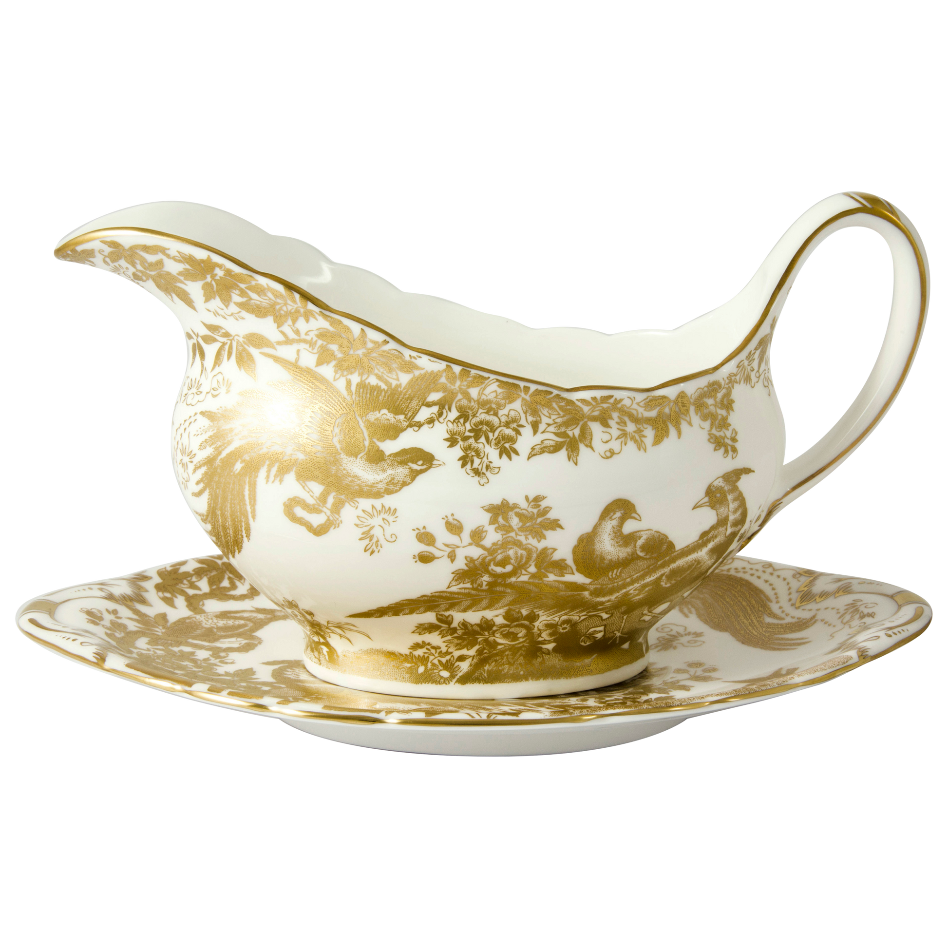 Royal Crown Derby Aves Gold Sauce Boat (450ml) – alternate official product image