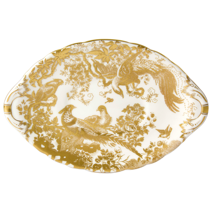 Royal Crown Derby Aves Gold Sauce Boat Stand (21cm) – official product image