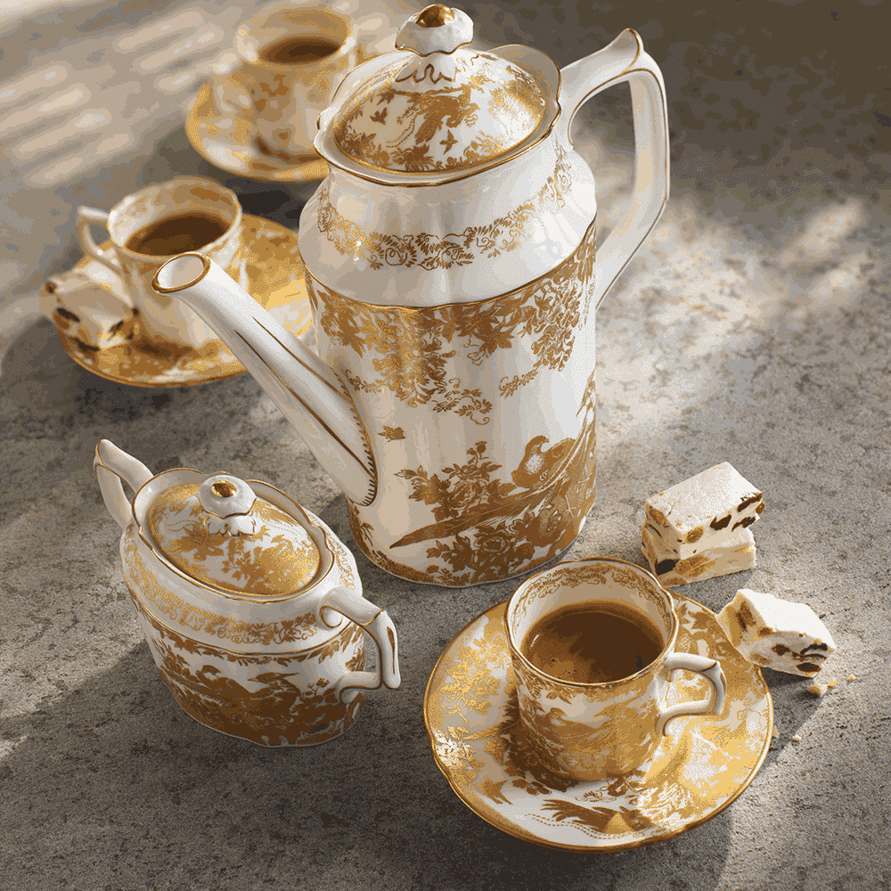 Royal Crown Derby Aves Gold Coffee Saucer (12cm) – alternate official product image