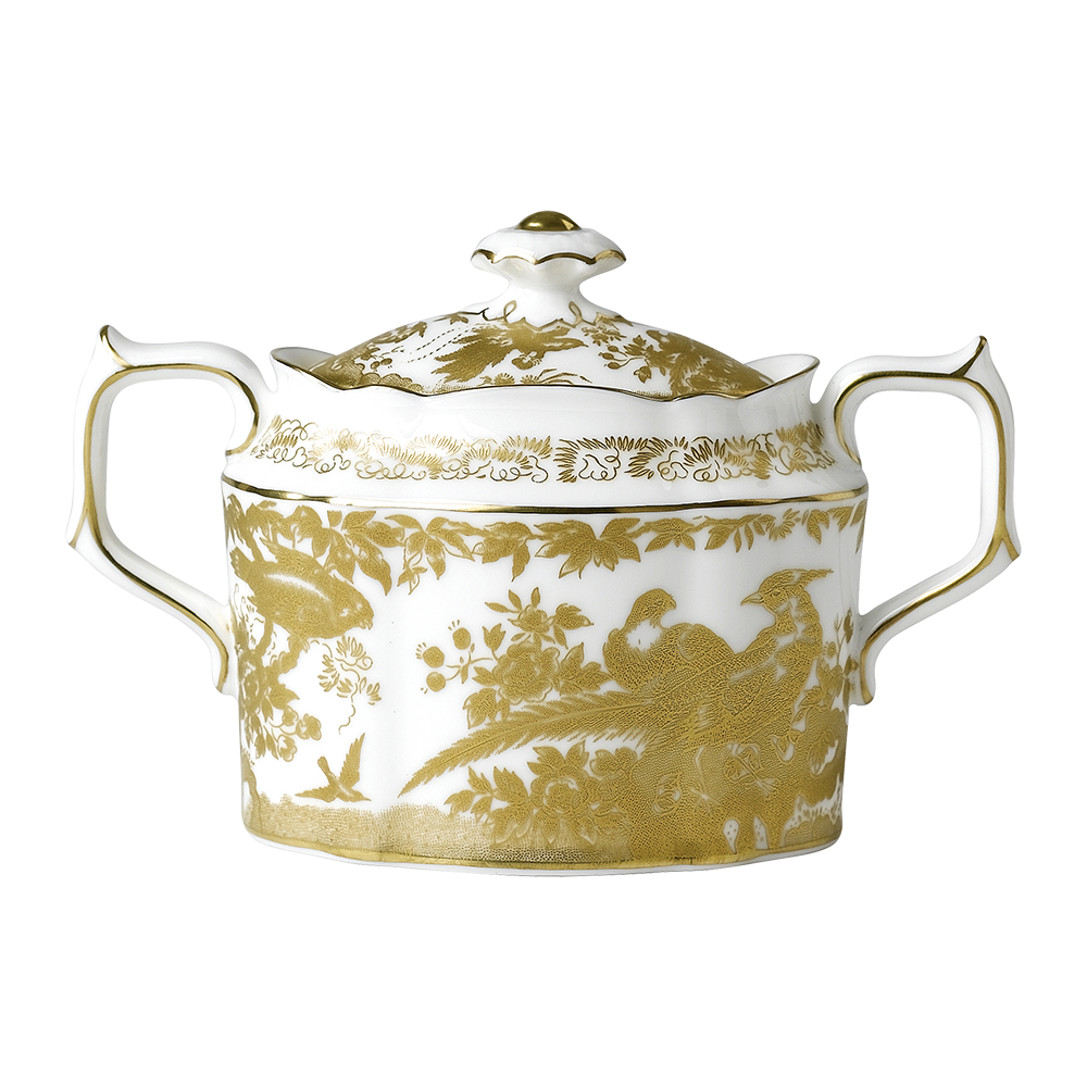 Royal Crown Derby Aves Gold Covered Sugar (310ml) – official product image