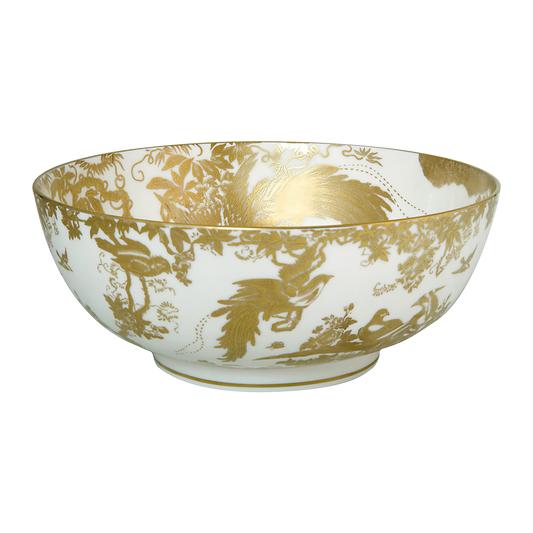 Royal Crown Derby Aves Gold Salad Bowl (2000ml) – official product image