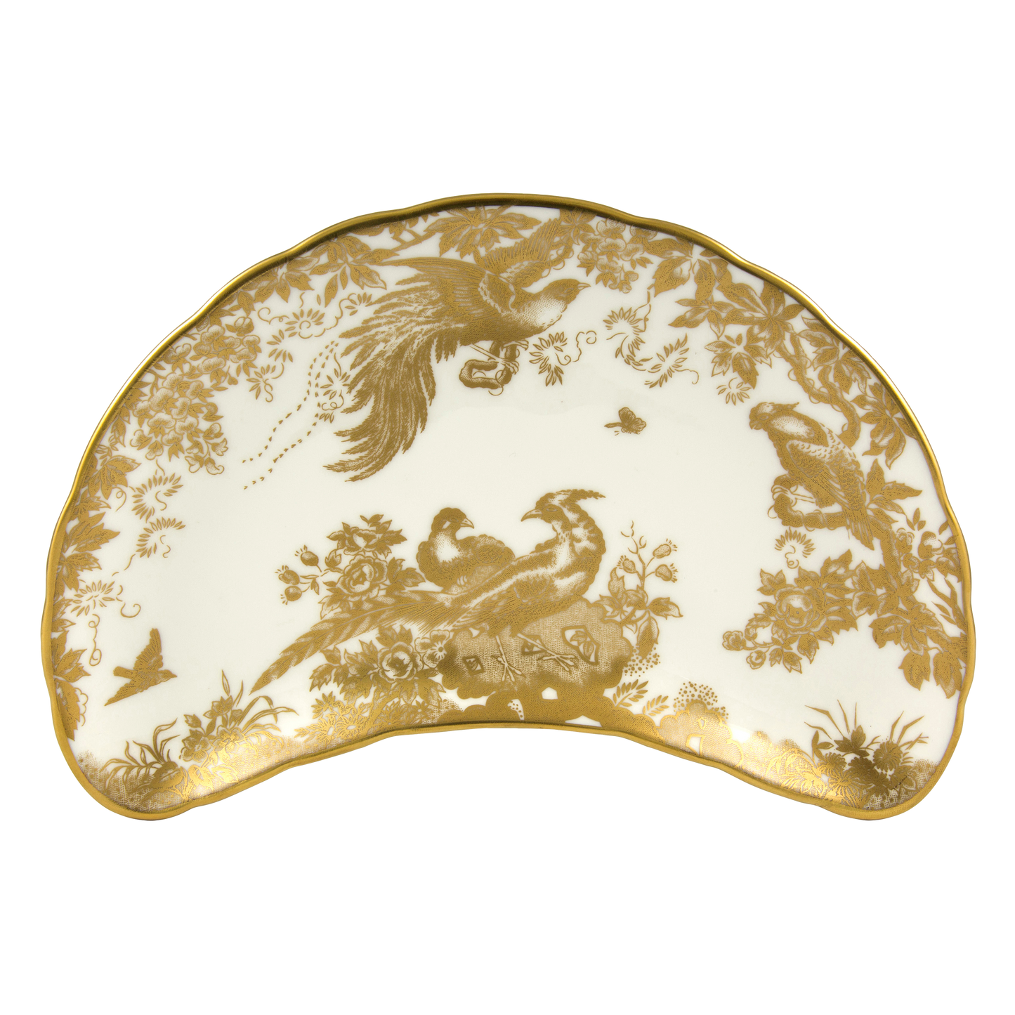 Royal Crown Derby Aves Gold Crescent Salad Plate (22cm) – official product image