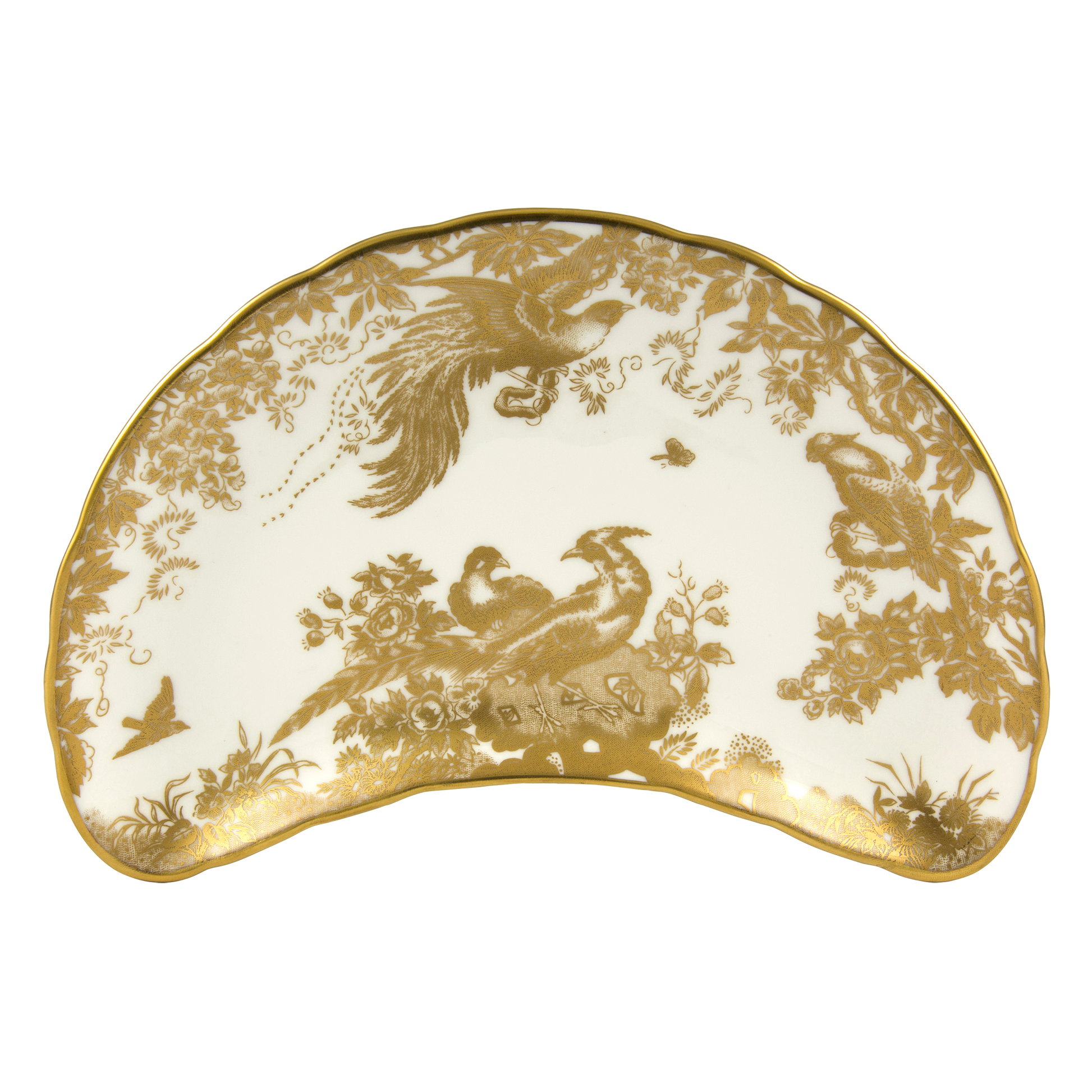 Royal Crown Derby Aves Gold Crescent Salad Plate (22cm) – official product image