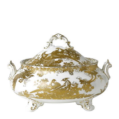 Royal Crown Derby Aves Gold Covered Vegetable Dish (1700ml) – official product image