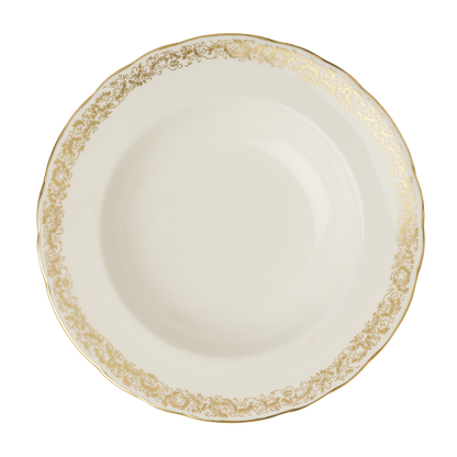 Royal Crown Derby Aves Gold Narrow Band Rim Soup Bowl (21cm) – official product image