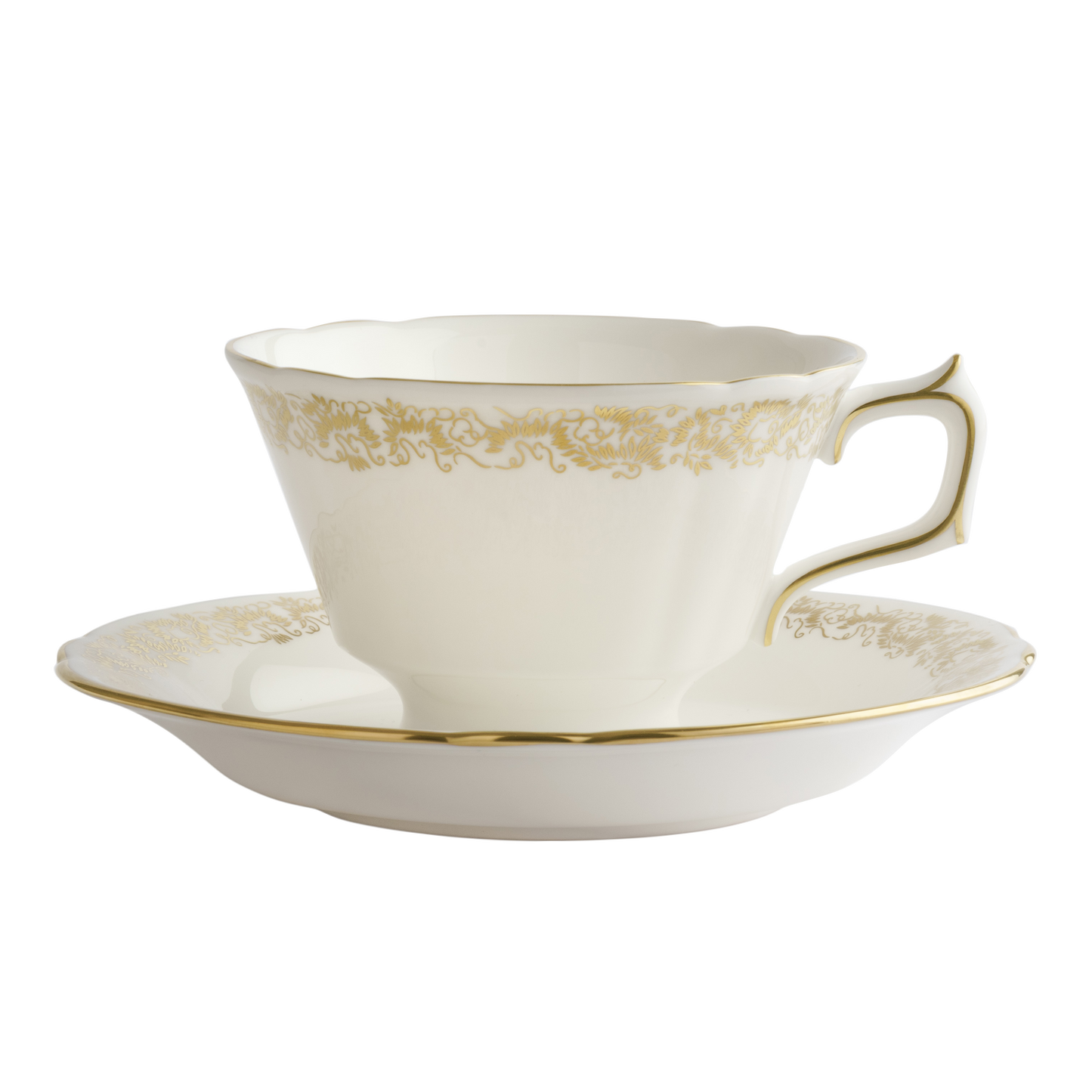 Royal Crown Derby Aves Gold Narrow Band Tea Saucer (14cm) – alternate official product image