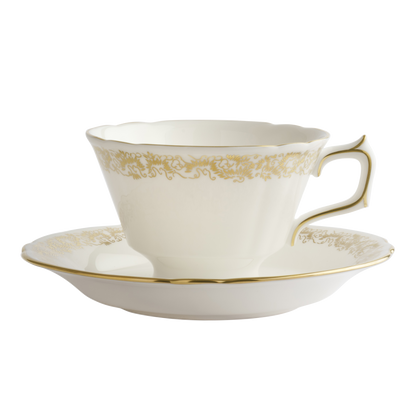 Royal Crown Derby Aves Gold Narrow Band Tea Saucer (14cm) – alternate official product image