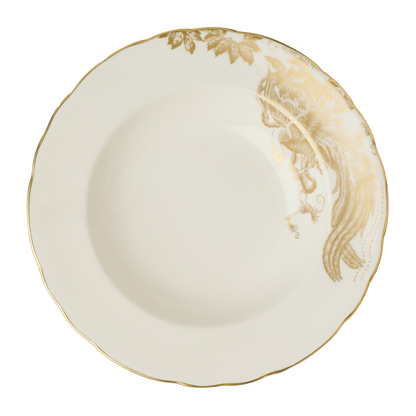 Royal Crown Derby Aves Gold Motif Rim Soup Bowl (21cm) – official product image