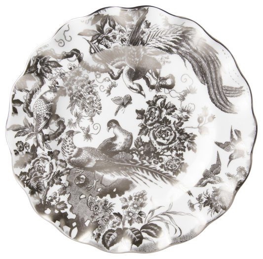 Royal Crown Derby Aves Palladium Fluted Dessert Plate (22cm) – official product image