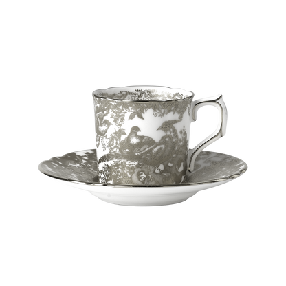 Royal Crown Derby Aves Palladium Coffee Saucer (12cm) – alternate official product image