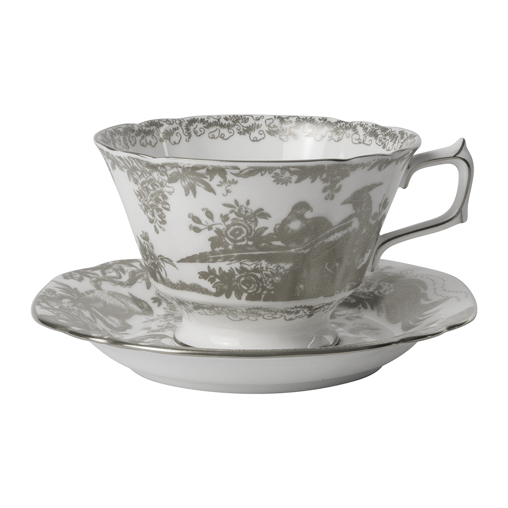 Royal Crown Derby Aves Palladium Breakfast Saucer (16cm) – alternate official product image