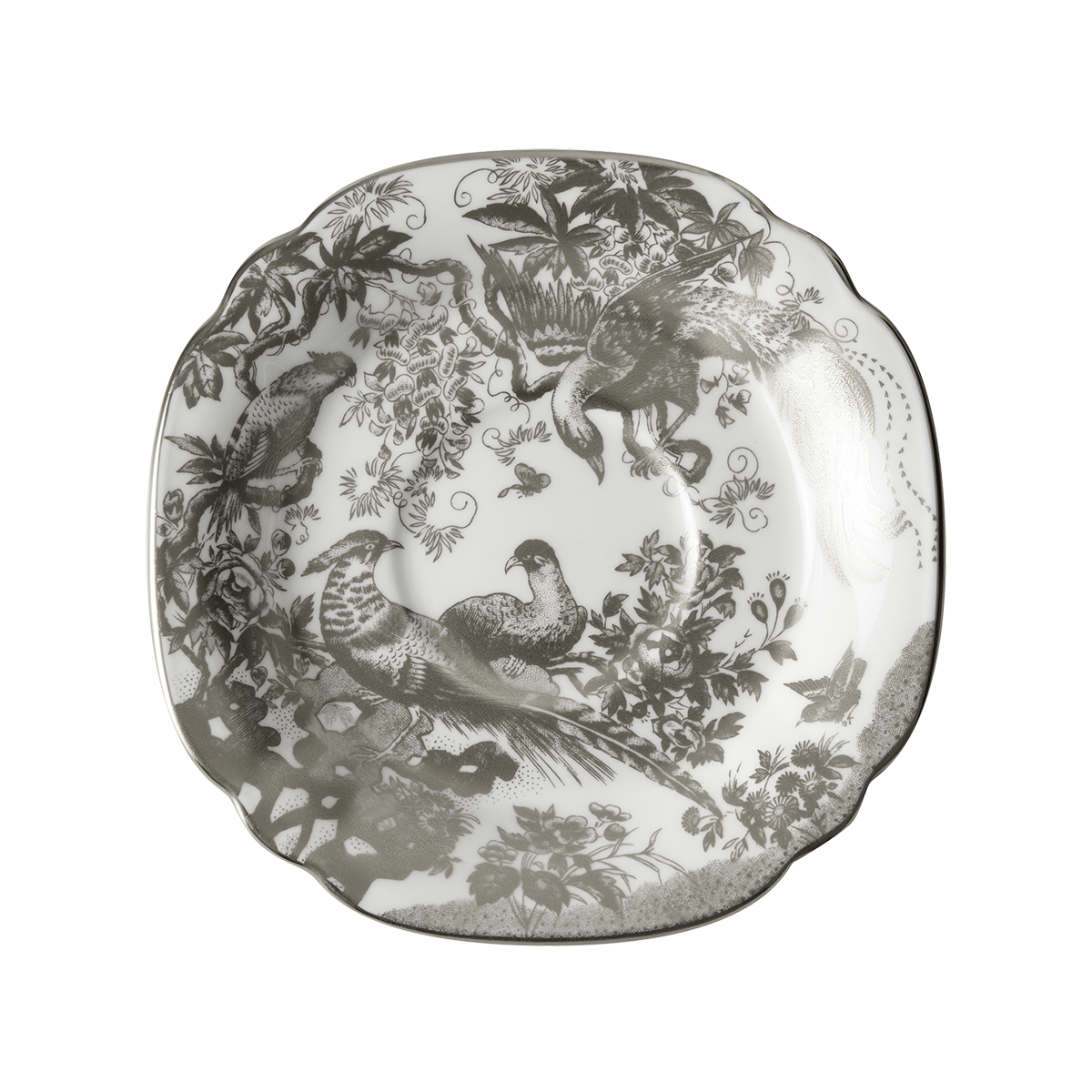 Royal Crown Derby Aves Palladium Breakfast Saucer (16cm) – official product image