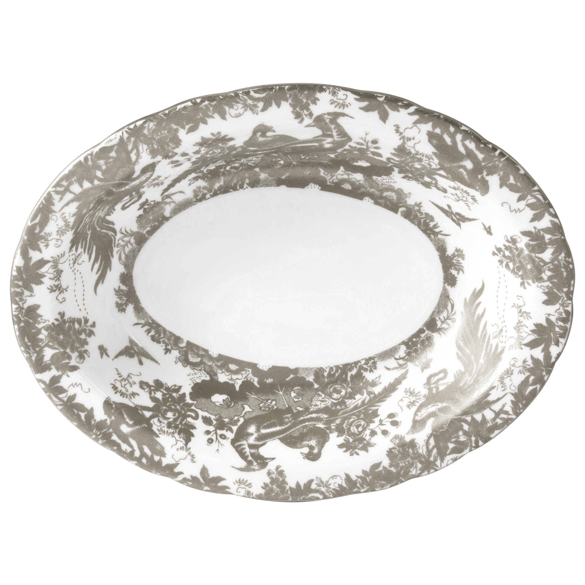 Royal Crown Derby Aves Palladium Open Vegetable Dish (24cm) – alternate official product image